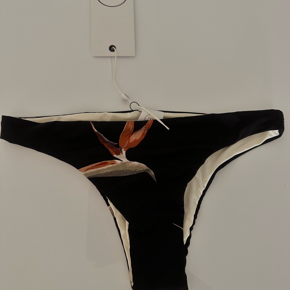 Elegant Black and Orange Bikini Bottom